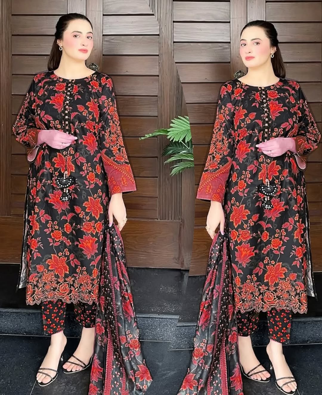 Noor-e-Bahar Lawn Cordset 3 Pcs